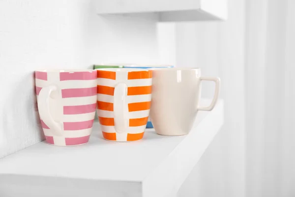 Set of striped cups — Stock Photo, Image