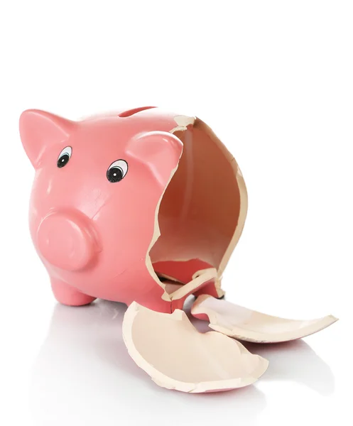 Broken piggy bank — Stock Photo, Image