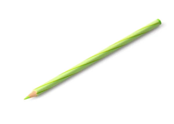 白底绿铅笔 — 图库照片