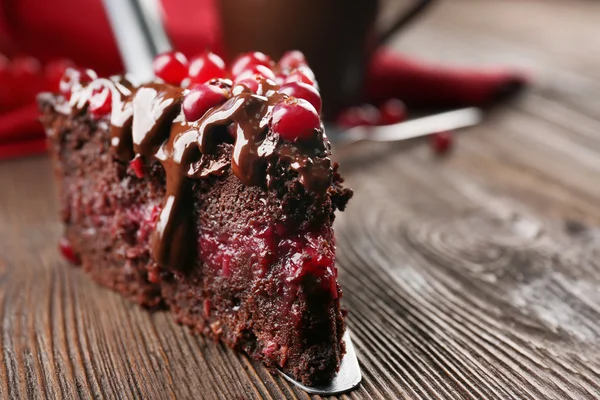 Piece of chocolate cake — Stock Photo, Image