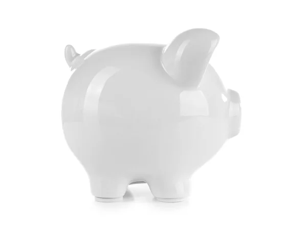 Witte piggy bank — Stockfoto