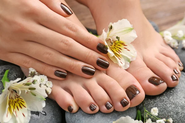 Manicure piedi femminili — Foto Stock