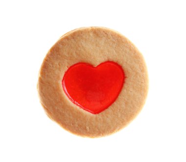 Kalp şekli reçelli lezzetli Kurabiye