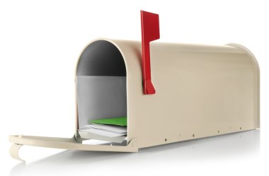 Renkli yazışma ile posta kutusu 