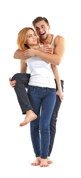 Young couple in love having fun — Stock Photo, Image