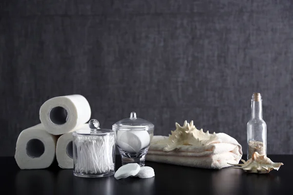 Bathroom set with shells — Stock Photo, Image