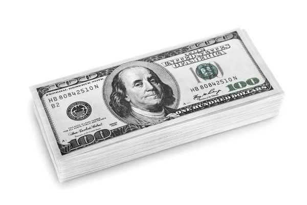 Dollar banknoteson white — Stock Photo, Image