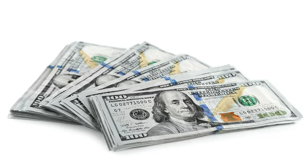 Dollar banknoteson white — Stock Photo, Image