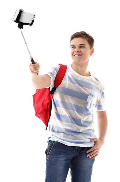 Handsome boy with backpack — Stock Photo, Image