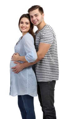 Kocası olan hamile bir kadın.