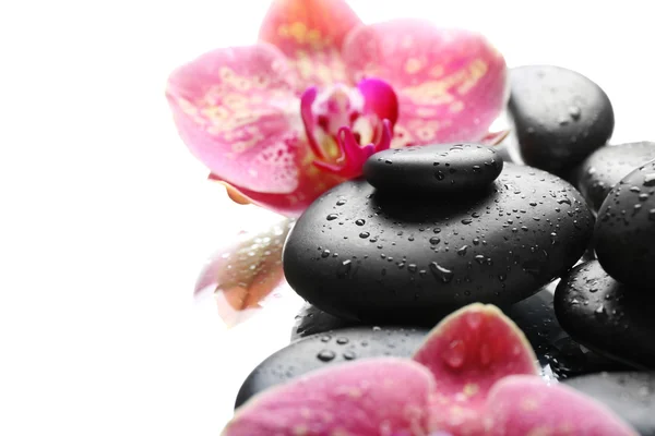 Black spa stones — Stock Photo, Image