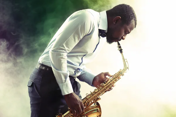 African American jazz musician — Stock Photo, Image