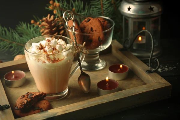 Cacao caldo con marshmallow — Foto Stock