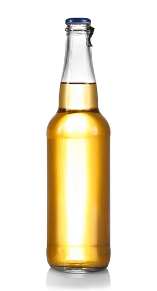 Bouteille en verre de bière blonde — Photo