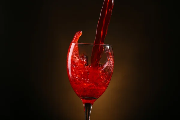 Wine pouring in glass — Stock Photo, Image