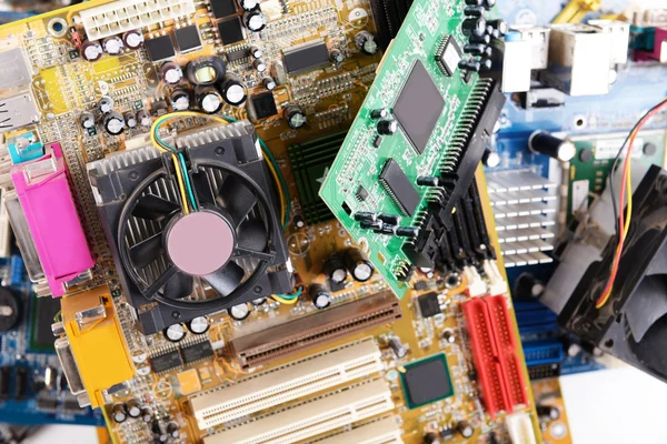 Computer motherboards close up — Stock Photo, Image