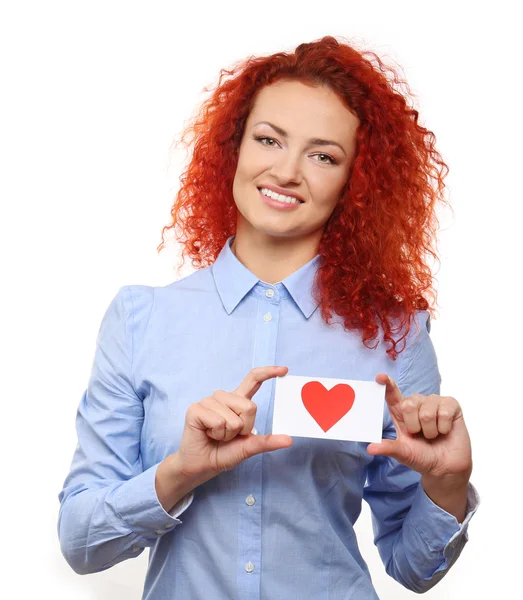 Mujer joven pelirroja — Foto de Stock