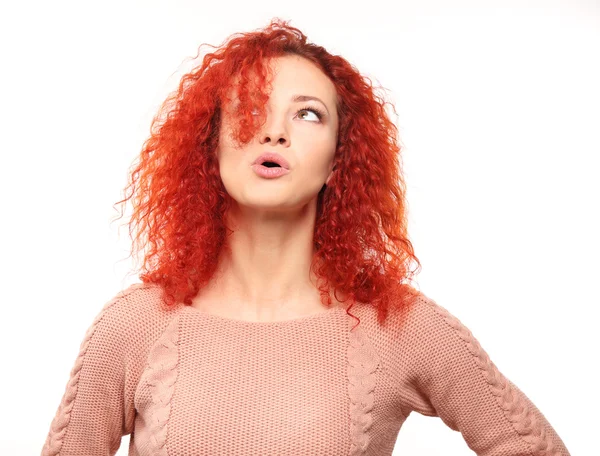 Jovem ruiva de cabelos vermelhos — Fotografia de Stock