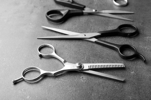 Three professional scissors — Stock Photo, Image