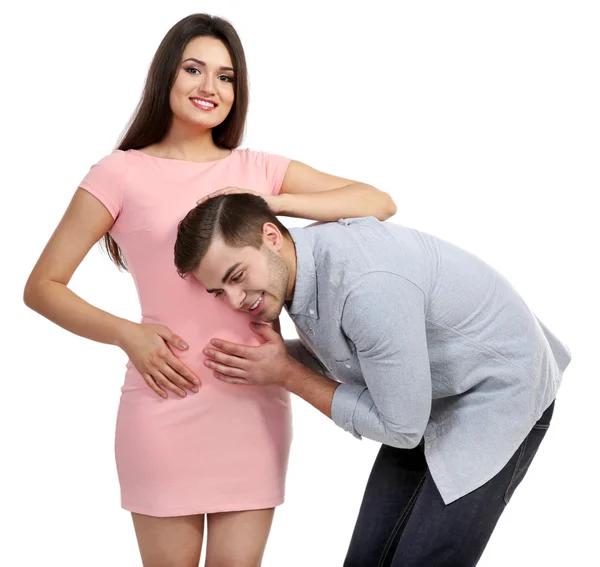 Pregnant woman with husband — Stock Photo, Image