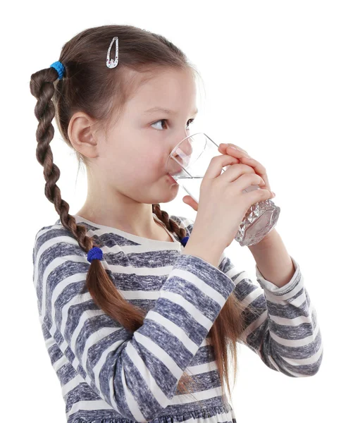 Girl drinking water — Stock Photo, Image