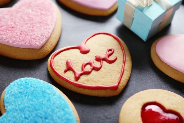 Assortment of love cookies — Stock Photo, Image