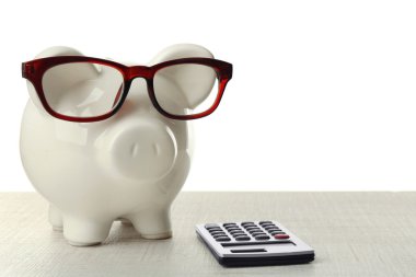 Gözlüklü domuz kumbarası