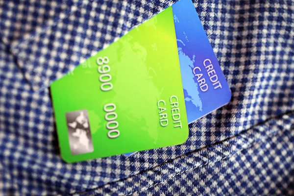 Credit cards in  pocket — Stock Photo, Image
