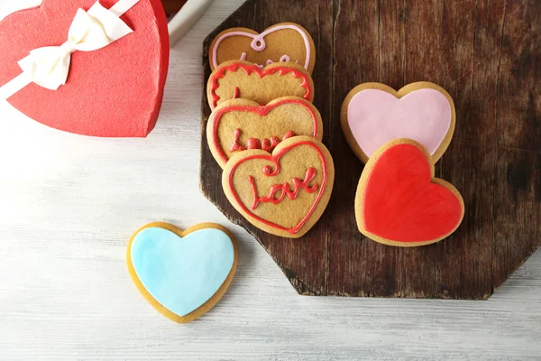 Valentine heart cookies