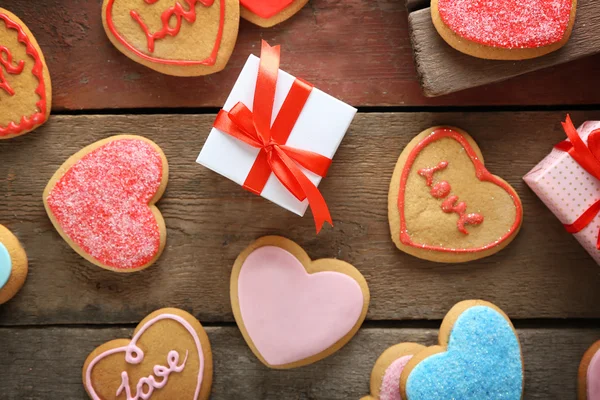 Valentine heart cookies — Stock Photo, Image