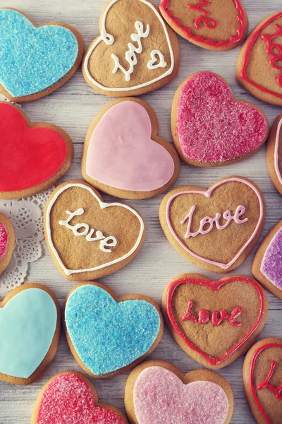 Valentine srdce cookies — Stock fotografie