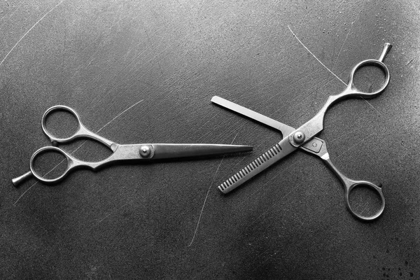 Professional metal scissors — Stock Photo, Image