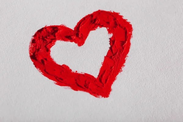 Rött hjärta målade — Stockfoto