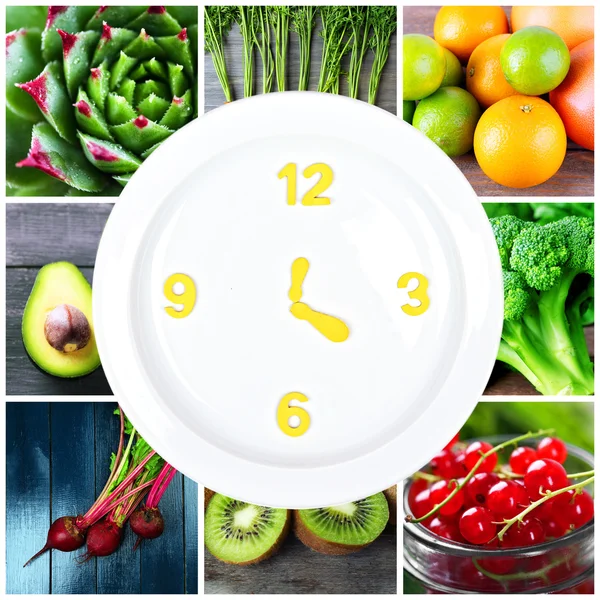 Food clock concept — Stock Photo, Image