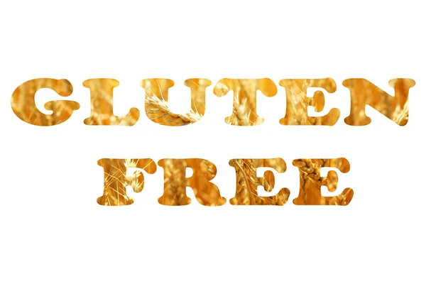 Gluten Free text on white — Stock Photo, Image