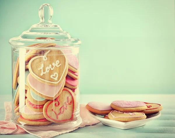 Assortiment de biscuits d'amour — Photo