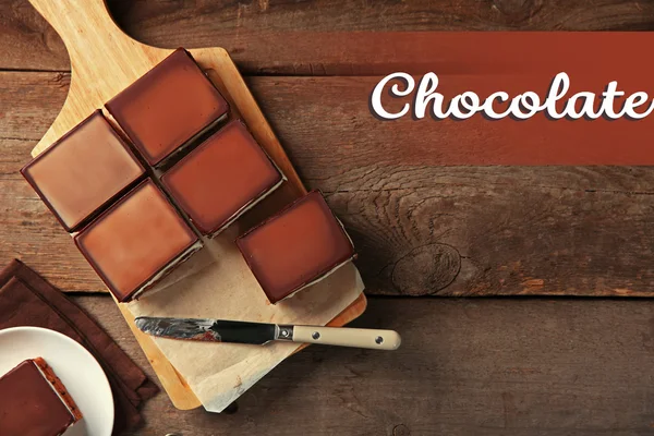 Deliziosi brownie al cioccolato — Foto Stock
