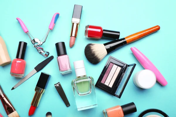 Decorative makeup cosmetics and manicure tools — Stock Photo, Image