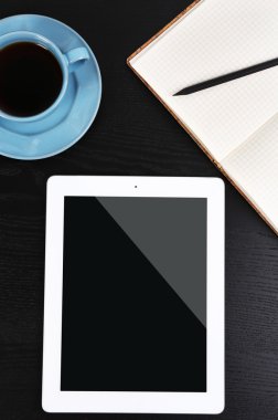 fincan kahve ve not defteri 