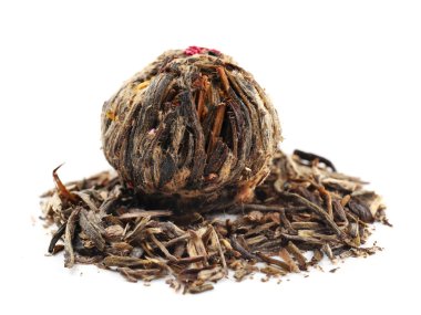 Çiçeklenme çay, beyaz izole