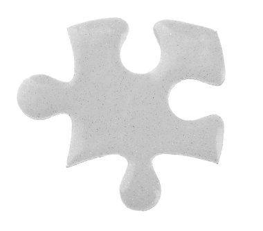 Bulmaca parçası üzerinde beyaz