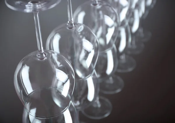 Wine glasses in a row — Stock Photo, Image