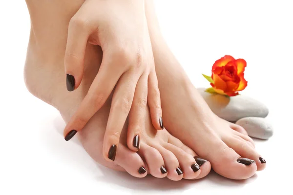 Manicure piedi femminili — Foto Stock