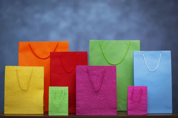 Coloured shopping bags — Stock Photo, Image