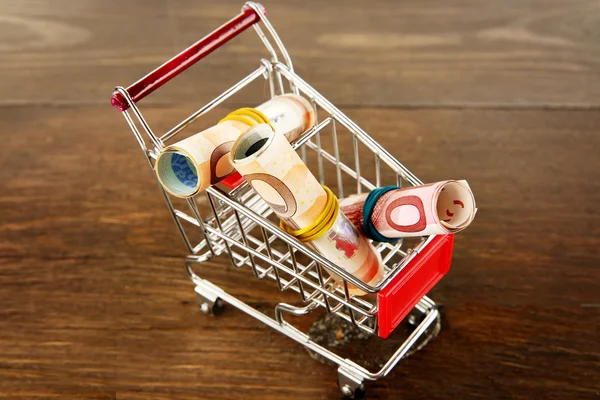 Small shopping trolley — Stock Photo, Image