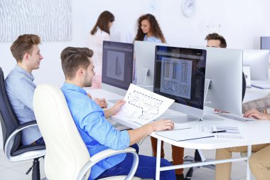 Modern ve şık mühendisleri ofis