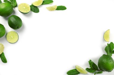 Yeşil limon ve nane dal