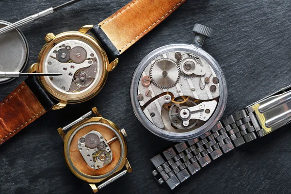 Mechanisme van retro horloge — Stockfoto