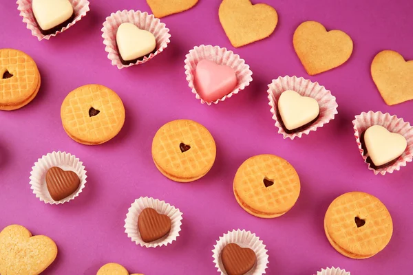 Biscoitos saborosos e doces — Fotografia de Stock