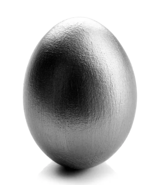 Huevo de Pascua plateado — Foto de Stock